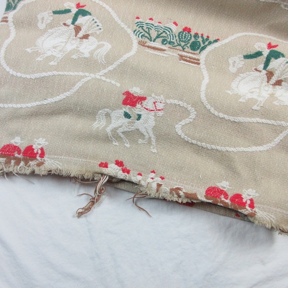 VTG Mid Century 1950's Western Cowboy Bed Spread - Picture 5 of 7